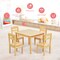 Kids 5 Pieces Table and Chair Set Wooden Children Activity Playroom Furniture Gift
